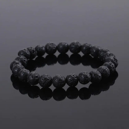 Elastic Beaded Bracelet with Natural Tiger Eye Stones