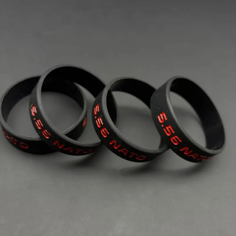 4PCS Tactical Magazine Marking Band 5.56/7.62 Magazine Marking Rubber Band for M4/M16 AR15 AK 47 74 Universal Hunting Shooting