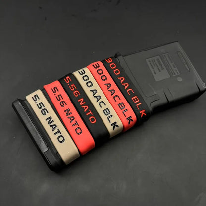 4PCS Tactical Magazine Marking Band 5.56/7.62 Magazine Marking Rubber Band for M4/M16 AR15 AK 47 74 Universal Hunting Shooting