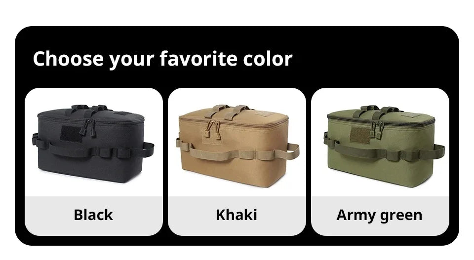 Outdoor Camping Gas Tank Storage Bag Large Capacity Ground Nail Tool Bag Gas Canister Picnic Cookware Utensils Kit Bag