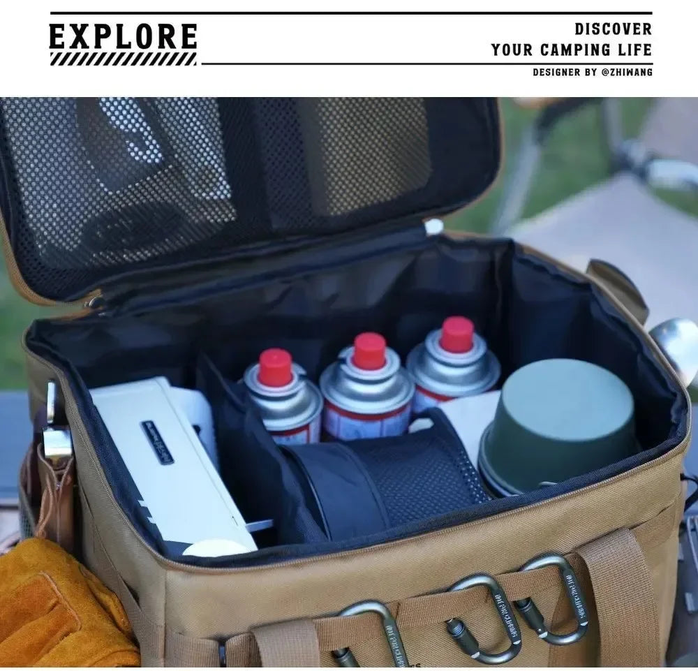 Outdoor Storage Bag 30-42L Large Capacity Folding Storage Box Picnic Camping Equipment Storage Box Portable Waterproof Handbag