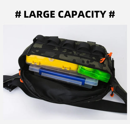 Fishing chest waist bag tactical outdoor tourism sports fishing bait bag hunting camping hiking bicycle bag mountaineering