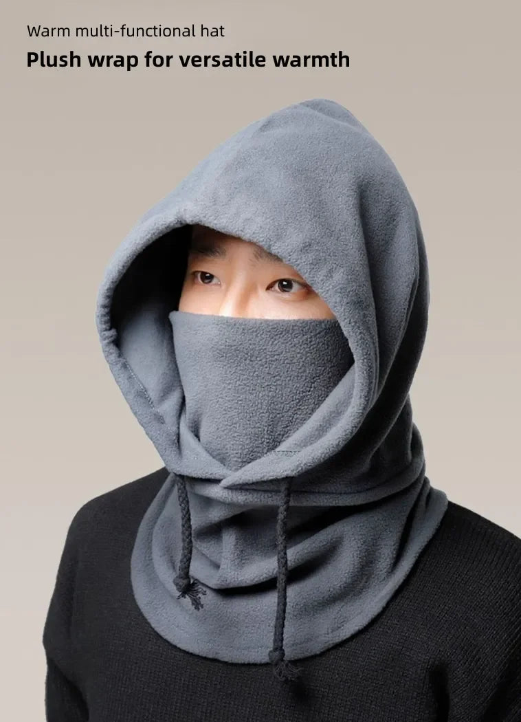 Winter Men's and Women's Hats Fashion Warm Hats Waterproof Warm Wool Balaclava Hats Hooded Neck Warm Hiking Scarves