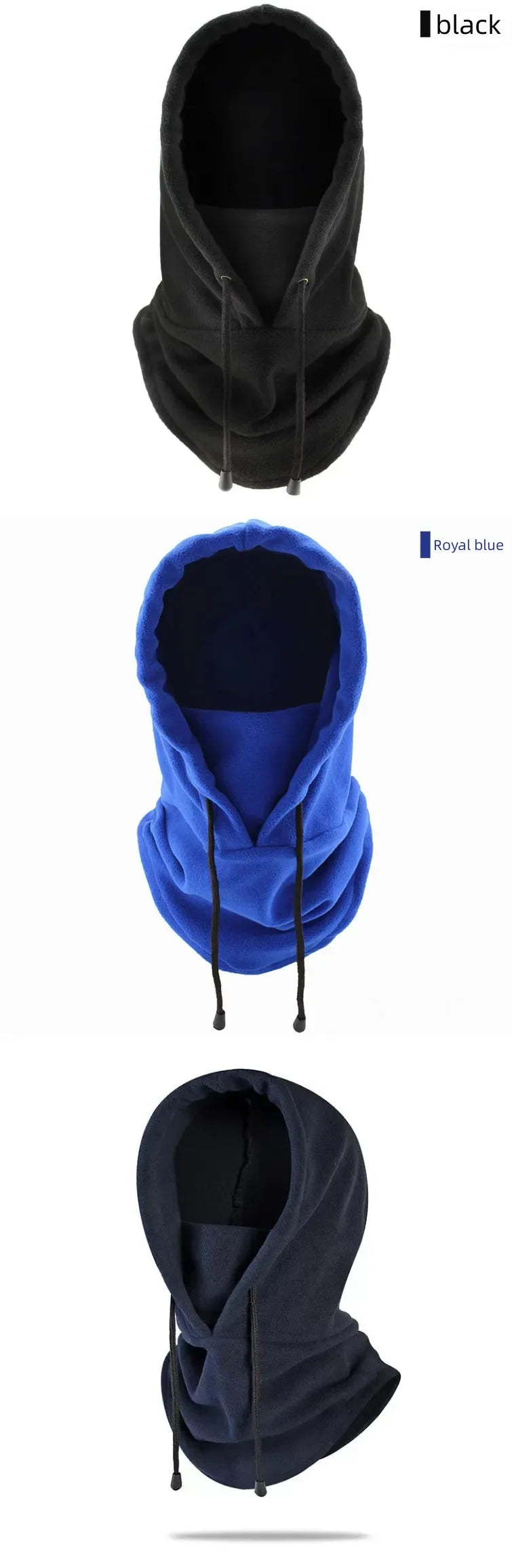 Winter Men's and Women's Hats Fashion Warm Hats Waterproof Warm Wool Balaclava Hats Hooded Neck Warm Hiking Scarves