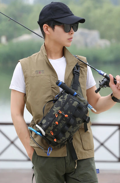 Fishing chest waist bag tactical outdoor tourism sports fishing bait bag hunting camping hiking bicycle bag mountaineering