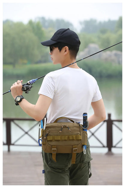 Fishing chest waist bag tactical outdoor tourism sports fishing bait bag hunting camping hiking bicycle bag mountaineering