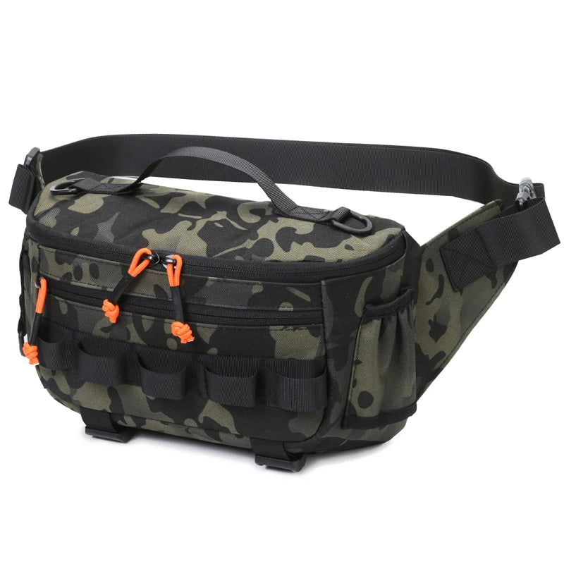 Fishing chest waist bag tactical outdoor tourism sports fishing bait bag hunting camping hiking bicycle bag mountaineering