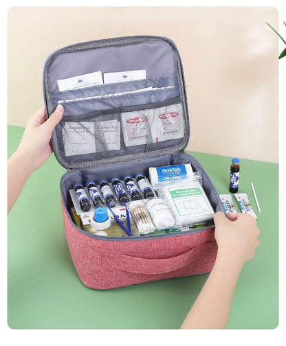 Home First Aid Kit Large Capacity Empty Medicine Storage Bag Portable Travel Medicine Box Survival Bag Emergency Bag For Car