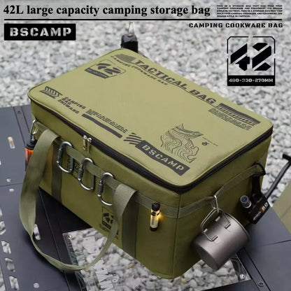 Outdoor Storage Bag 30-42L Large Capacity Folding Storage Box Picnic Camping Equipment Storage Box Portable Waterproof Handbag