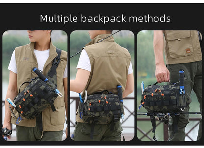 Fishing chest waist bag tactical outdoor tourism sports fishing bait bag hunting camping hiking bicycle bag mountaineering