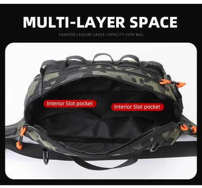 Fishing chest waist bag tactical outdoor tourism sports fishing bait bag hunting camping hiking bicycle bag mountaineering
