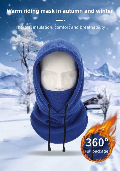 Winter Men's and Women's Hats Fashion Warm Hats Waterproof Warm Wool Balaclava Hats Hooded Neck Warm Hiking Scarves