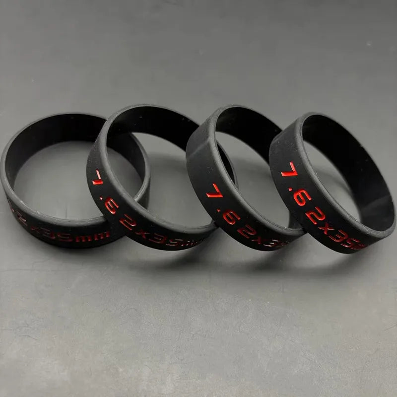 4PCS Tactical Magazine Marking Band 5.56/7.62 Magazine Marking Rubber Band for M4/M16 AR15 AK 47 74 Universal Hunting Shooting
