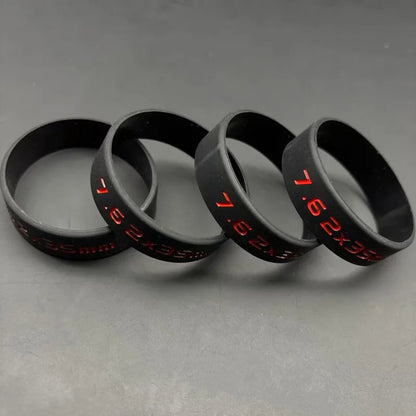 4PCS Tactical Magazine Marking Band 5.56/7.62 Magazine Marking Rubber Band for M4/M16 AR15 AK 47 74 Universal Hunting Shooting