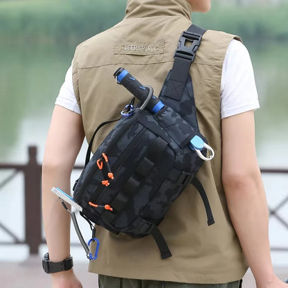 Fishing chest waist bag tactical outdoor tourism sports fishing bait bag hunting camping hiking bicycle bag mountaineering