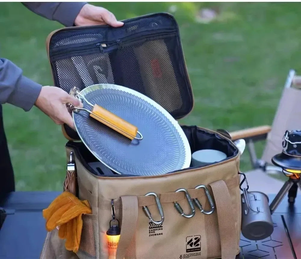 Outdoor Storage Bag 30-42L Large Capacity Folding Storage Box Picnic Camping Equipment Storage Box Portable Waterproof Handbag