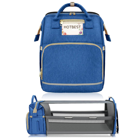 HOTBEST Diaper Bag Backpacks Haze Blue Large Diaper Bag Backpack